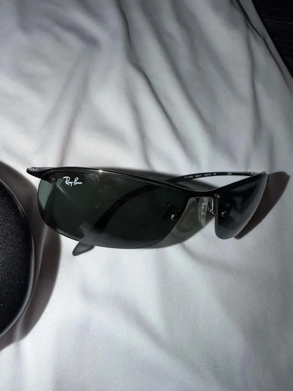 Ray-Ban RB3183 004/71 Gunmetal Sunglasses with Green Lenses